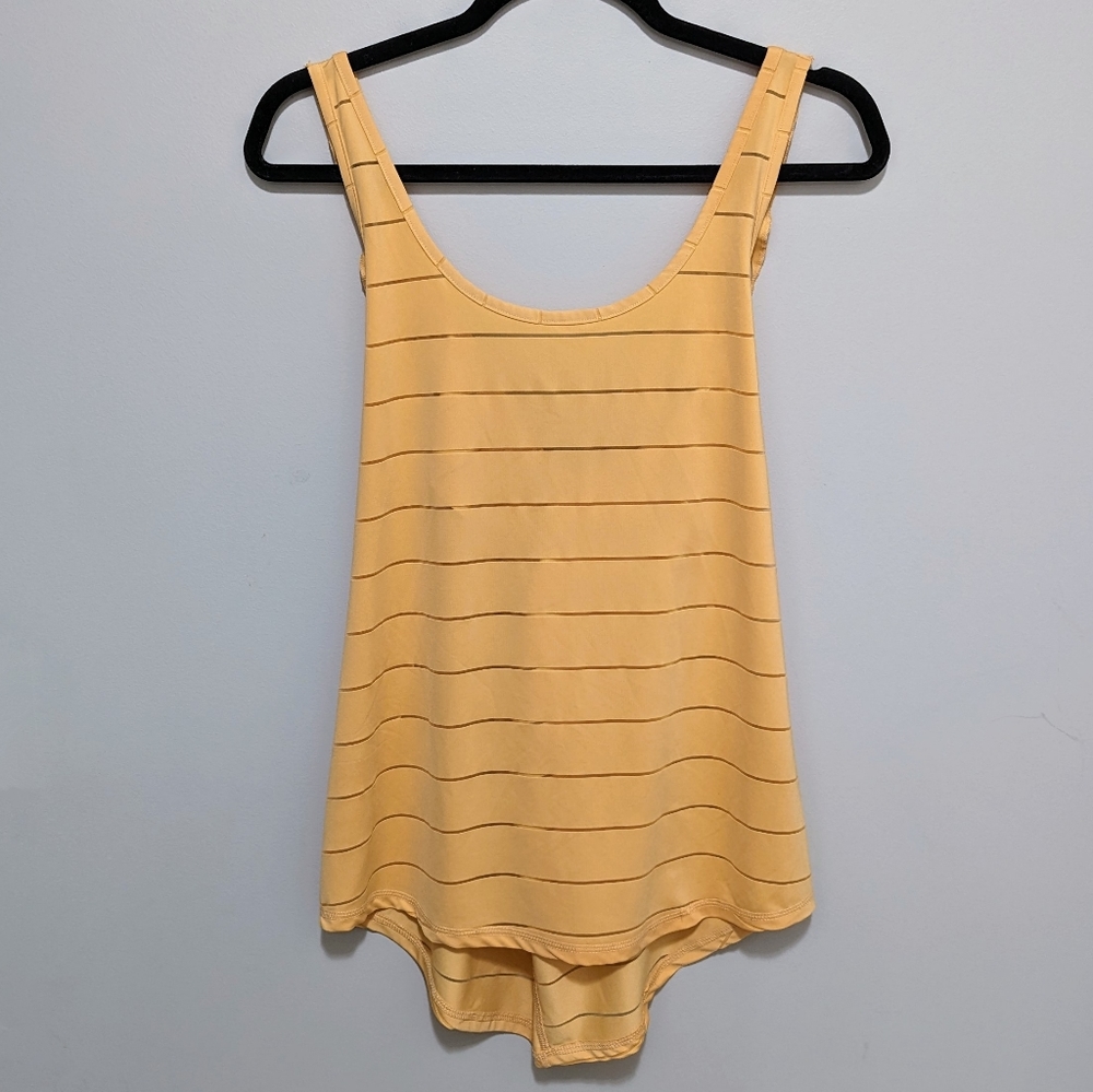 Ruffle strap sheer tank